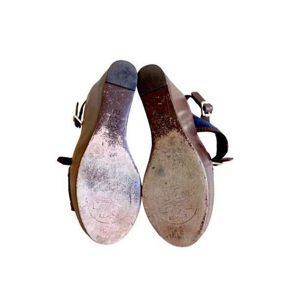 Tory Burch Florian High Wedge Sandal Size 7 - Picture 7 of 15